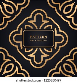 Elegant ornamental pattern background In Gold Color