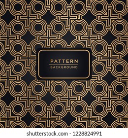 Elegant ornamental pattern background In Gold Color