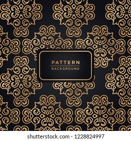 Elegant ornamental pattern background In Gold Color