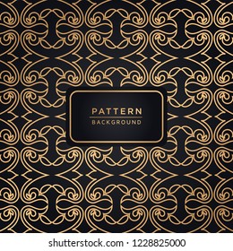 Elegant ornamental pattern background In Gold Color