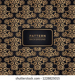Elegant ornamental pattern background In Gold Color