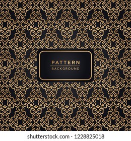 Elegant ornamental pattern background In Gold Color