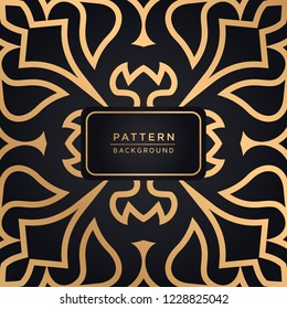 Elegant ornamental pattern background In Gold Color