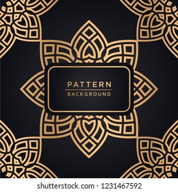 Elegant ornamental pattern background In Gold Color