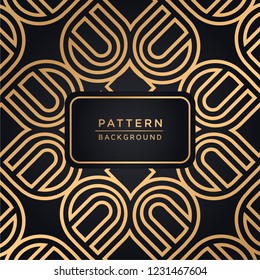 Elegant ornamental pattern background In Gold Color