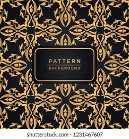 Elegant ornamental pattern background In Gold Color