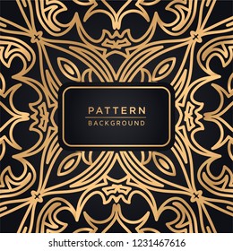 Elegant ornamental pattern background In Gold Color