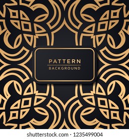 Elegant ornamental pattern background In Gold Color