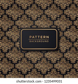 Elegant ornamental pattern background In Gold Color