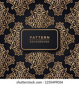 Elegant ornamental pattern background In Gold Color