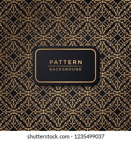 Elegant ornamental pattern background In Gold Color