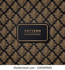 Elegant ornamental pattern background In Gold Color