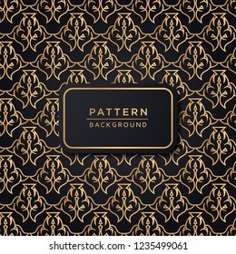 Elegant ornamental pattern background In Gold Color