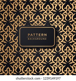 Elegant ornamental pattern background In Gold Color 