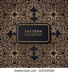 Elegant ornamental pattern background In Gold Color 