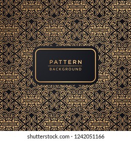 Elegant ornamental pattern background In Gold Color