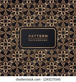 Elegant ornamental pattern background In Gold Color