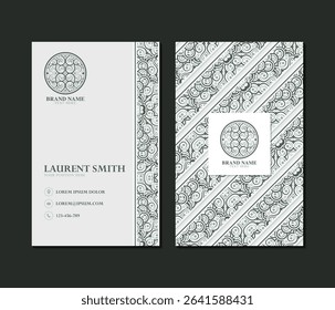 Elegant Ornamental Pattern Business Card Design Template