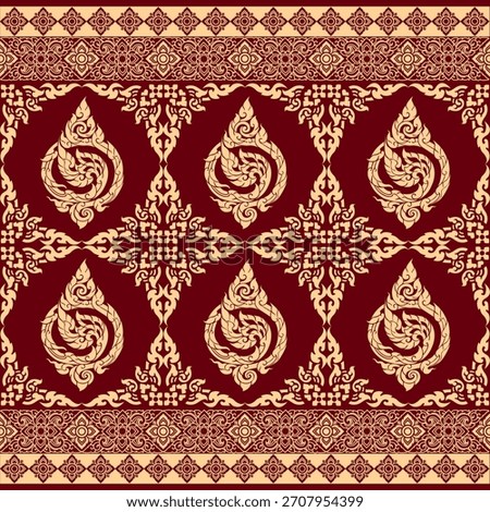 An elegant ornamental pattern reflecting delicate regional artistry presented in a versatile vector file .