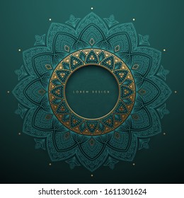 Elegant ornamental round decoration template background