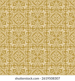 Elegant Ornamental Seamless Pattern with Vintage Floral Motif for Luxury Backgrounds, Textiles, Wallpapers, Invitations, Wedding Designs, and Decorative Art Projects