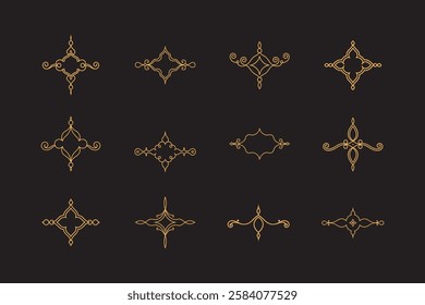 Elegant ornamental underline vector set illustration for design