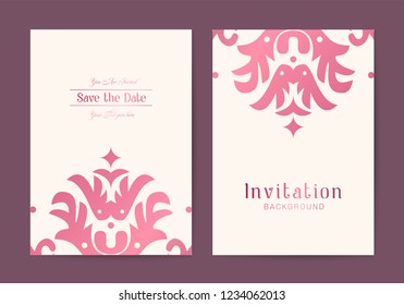 Elegant ornamental wedding Invitation pattern background