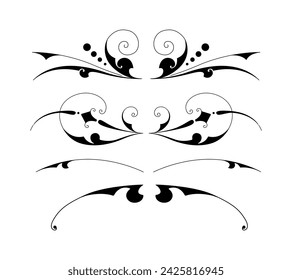 Elegant ornaments set art collection