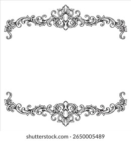 Elegante sierlijke cirkelvormige frame met bloemige scrollwork