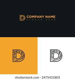 Elegant and Ornate "D" Letter Logo Design for Premium Branding