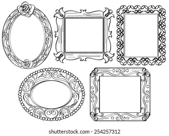 Elegant Ornate Frames Stock Vector (Royalty Free) 254257312 | Shutterstock