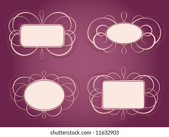 Elegant, ornate frames perfect for wedding or party invitations