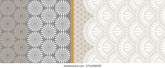 Elegant verziertes Muster Hintergrund mit goldenem Streifen