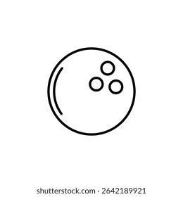 Elegant Outline Depiction Of A Classic Bowling Ball On White Surface