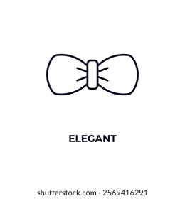 elegant outline icon. Linear vector from people concept. Thin line elegant icon isolated on white background