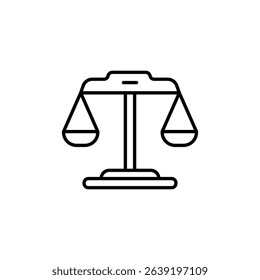 Elegant Outline Of Scales Representing Justice On Transparent Backdrop
