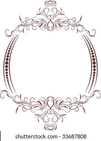 Elegant oval frame