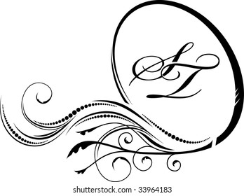 Elegant oval frame.