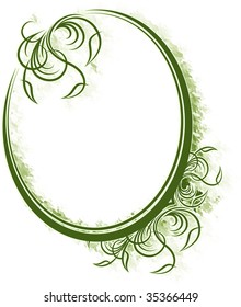 Elegant oval frame.