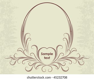 Elegant oval frame