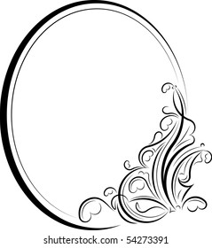 Elegant Oval Frame. Vector