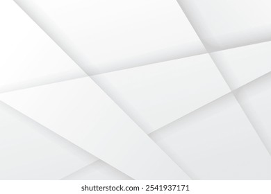 Elegant overlapping white geometric background design