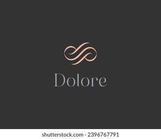 Elegant P D letters logo. Premium monogram. Universal beauty salon boutique jewelry luxury logotype. Vector illustration.