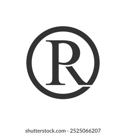 elegant p and r letter combination logo design