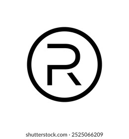 elegant p and r letter combination logo design