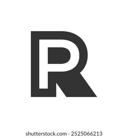 elegant p and r letter combination logo design