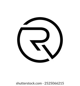 elegant p and r letter combination logo design