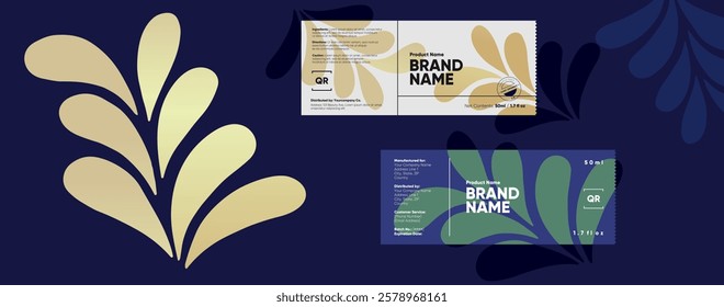 Elegant packaging design with soft organic shapes and a modern branding approach. Ideal for luxury and premium beauty products.