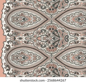 Elegant Paisley Pattern on a Light Background for Textiles