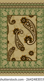 Elegante patrón de paisley para el fondo de Fondo de pantalla y textil hermoso paisley se originó en Persia y paisley es popular en Irán India Escocia este diseño de paisley es bueno para la bufanda de vestir rida